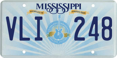 MS license plate VLI248
