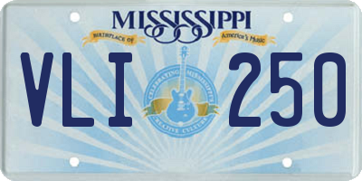 MS license plate VLI250