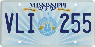 MS license plate VLI255