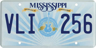 MS license plate VLI256