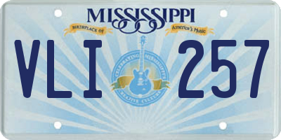 MS license plate VLI257