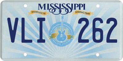 MS license plate VLI262