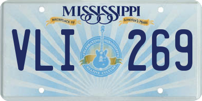 MS license plate VLI269