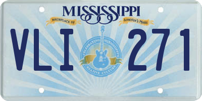 MS license plate VLI271