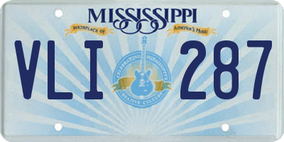 MS license plate VLI287