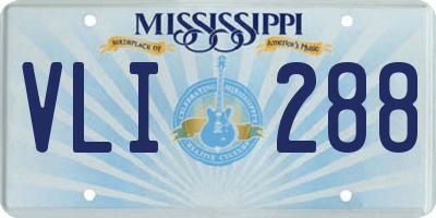 MS license plate VLI288