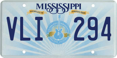 MS license plate VLI294