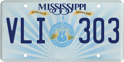 MS license plate VLI303