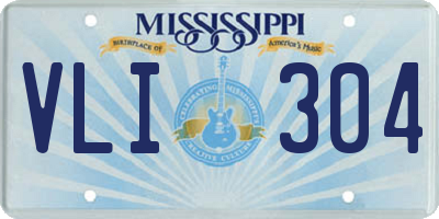 MS license plate VLI304