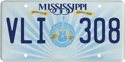 MS license plate VLI308