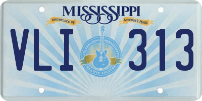 MS license plate VLI313