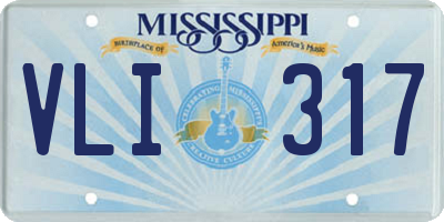 MS license plate VLI317