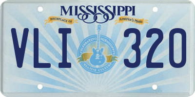 MS license plate VLI320