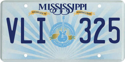 MS license plate VLI325