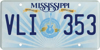 MS license plate VLI353