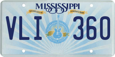 MS license plate VLI360
