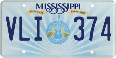 MS license plate VLI374