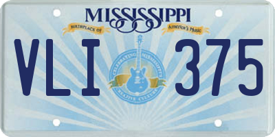 MS license plate VLI375