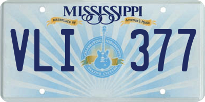 MS license plate VLI377