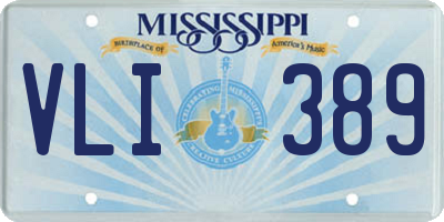 MS license plate VLI389