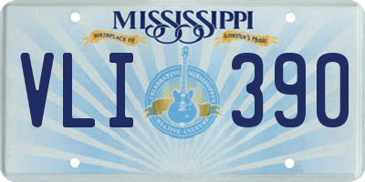 MS license plate VLI390