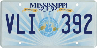 MS license plate VLI392