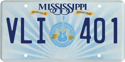 MS license plate VLI401