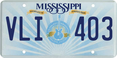 MS license plate VLI403