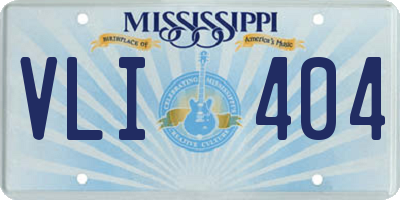MS license plate VLI404