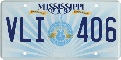 MS license plate VLI406