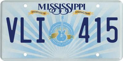 MS license plate VLI415