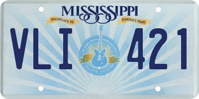 MS license plate VLI421