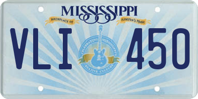 MS license plate VLI450