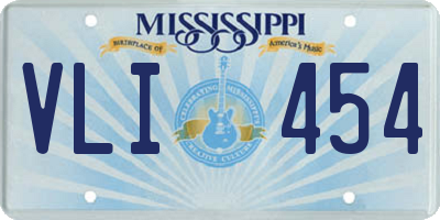 MS license plate VLI454