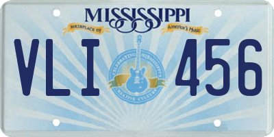 MS license plate VLI456