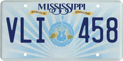 MS license plate VLI458