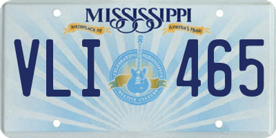 MS license plate VLI465