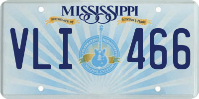 MS license plate VLI466