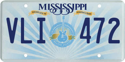 MS license plate VLI472