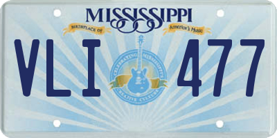 MS license plate VLI477