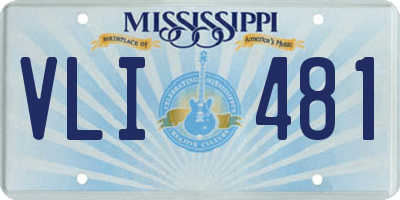 MS license plate VLI481