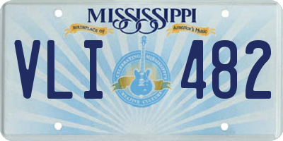 MS license plate VLI482