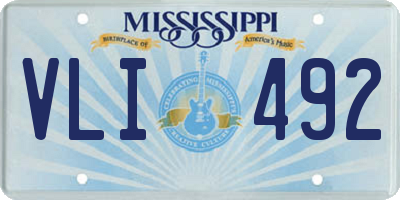 MS license plate VLI492