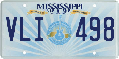 MS license plate VLI498