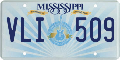 MS license plate VLI509