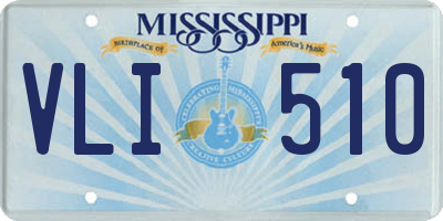 MS license plate VLI510
