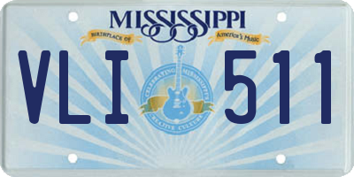 MS license plate VLI511