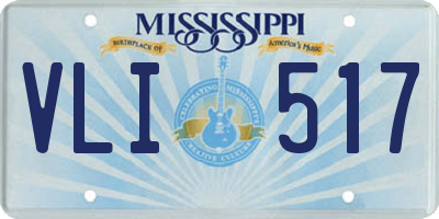 MS license plate VLI517