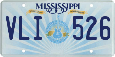 MS license plate VLI526