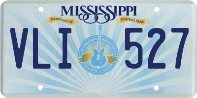 MS license plate VLI527